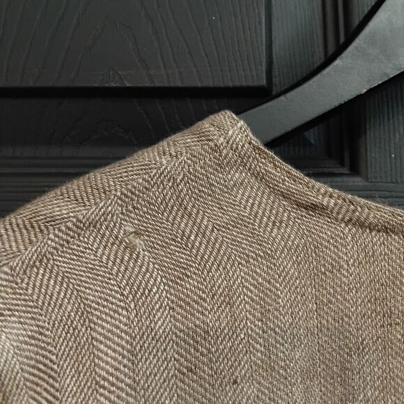 Tin Lizzie Sz 2X 100% Linen Herringbone Open Front Jacket Capsule Minimalist - Picture 9 of 11